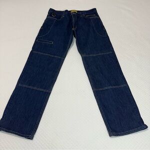 Diamond Gusset Jean Dark Blue Defender Jeans Sz 14x31